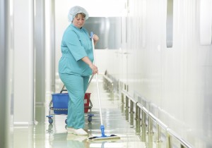 Cleaning a medical office